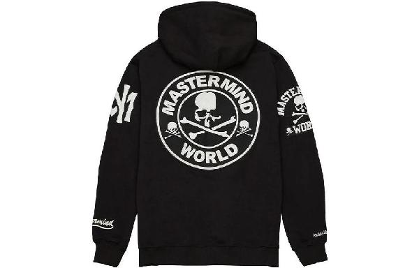 Mitchell & Ness x MASTERMIND WORLD Skull Logo Hoodie Black