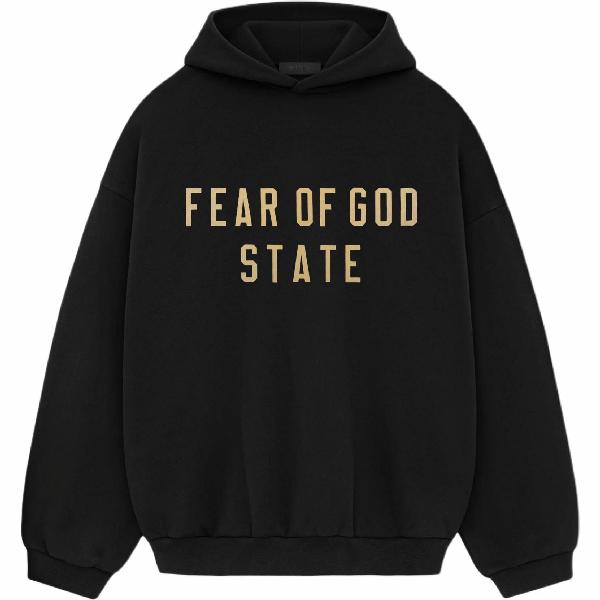Fear of God Essentials Fleece Hoodie Obsidian Black