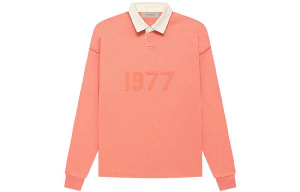 Fear of God Essentials FW22 1977 Henley Rugby in Coral Polo