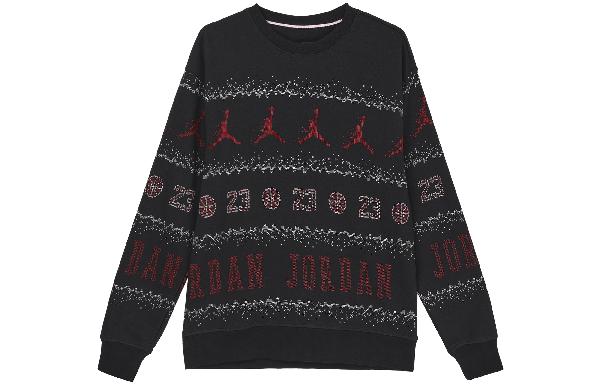 Jordan Essentials Holiday Logo Crewneck Sweatshirt Black