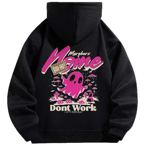 NOME Ghost Letter Print Hoodie