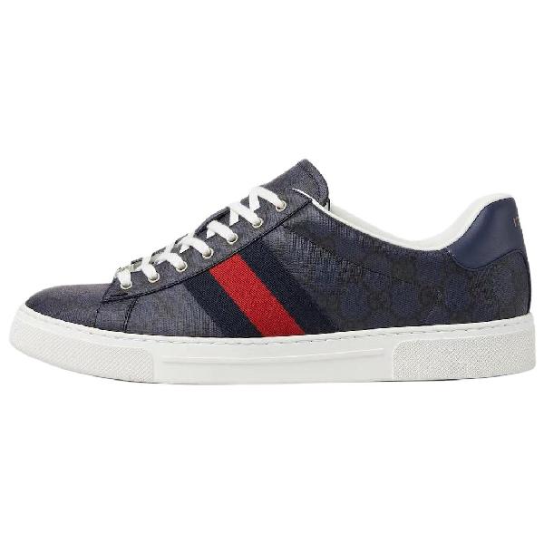Gucci Ace Leather Low Top Blue