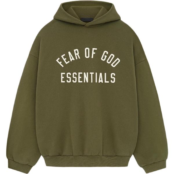 Fear of God Essentials Fleece Hoodie Military