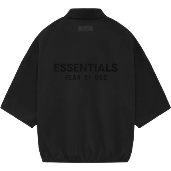 Fear of God Essentials 3/4 Sleeve Polo Black