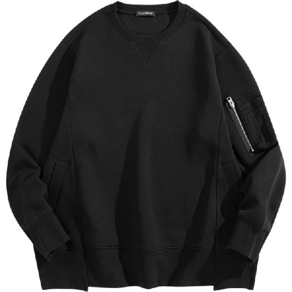 PEACEBIRD MEN Pocket Patch Crewneck Sweatshirt