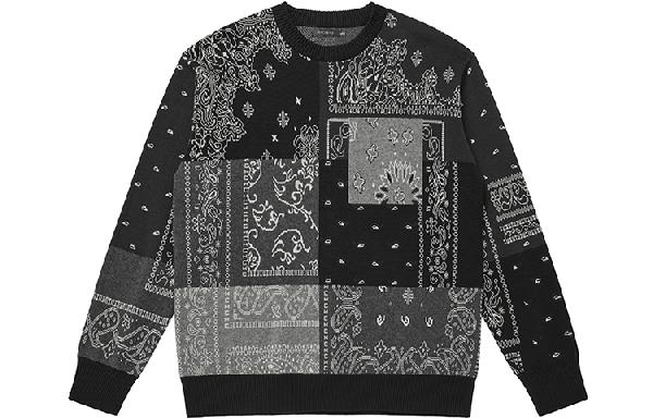 PEACEBIRD MEN Cashew Flower Crewneck Sweater