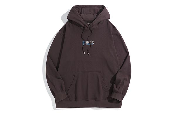 PEACEBIRD MEN Hoodie Colorblock Embroidery