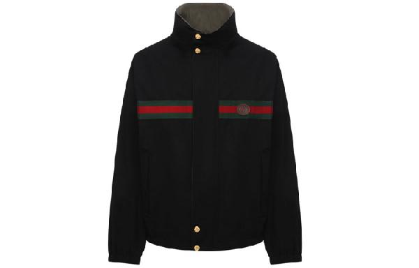 Gucci Nylon Cotton Blend Jacket Black