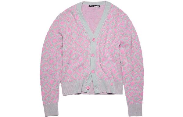 Acne Studios Face Wool Knit Pink