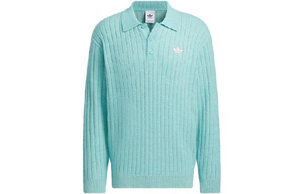 adidas Originals SS24 V-Day Polo Sweater Mint Green