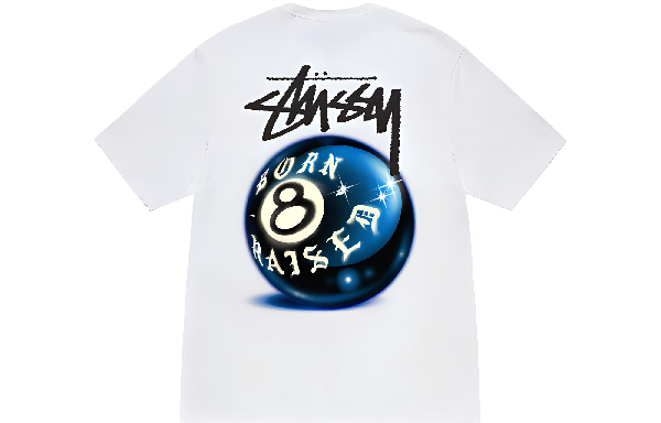 Stussy x BORN x RAISED 8 Ball Tee