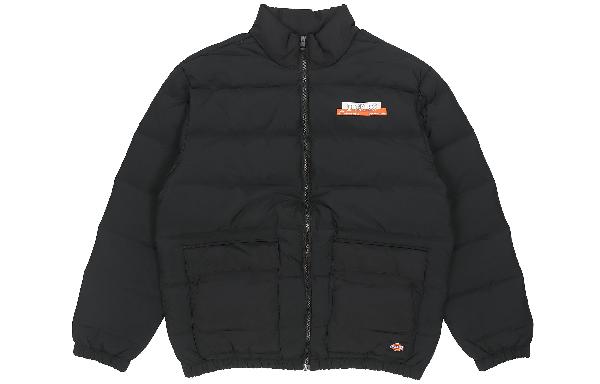 Dickies Logo Stand Collar Down Jacket Black