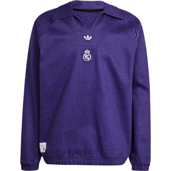 adidas originals SS25 Real Madrid Terrace Icons Drill Top logo