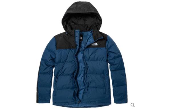 The North Face FW22 Logo Print Colorblock Down Jacket
