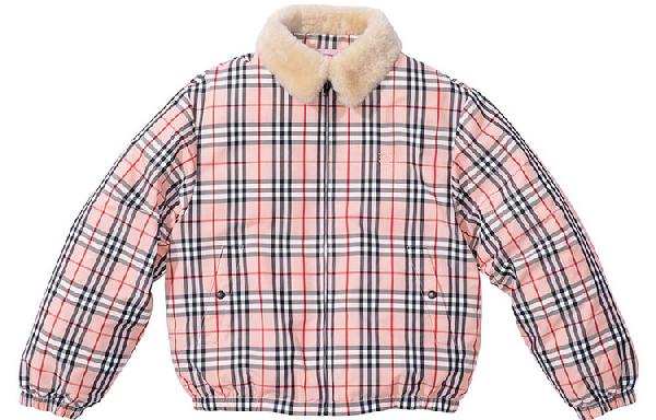 Supreme x Burberry Shearling Collar Down Puffer Jacket