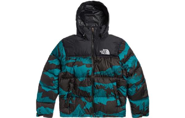 The North Face Retro Nuptse Jacket Blue Black