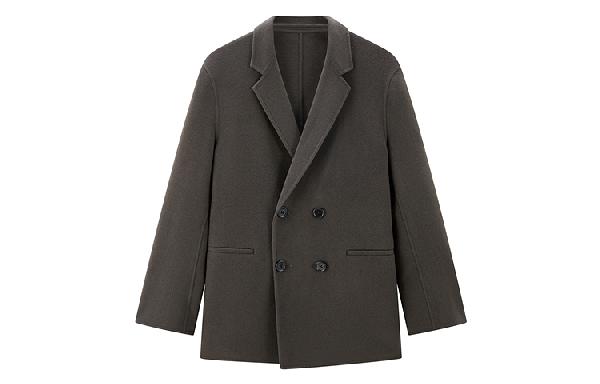 PEACEBIRD MEN Double-Breasted Wool Coat