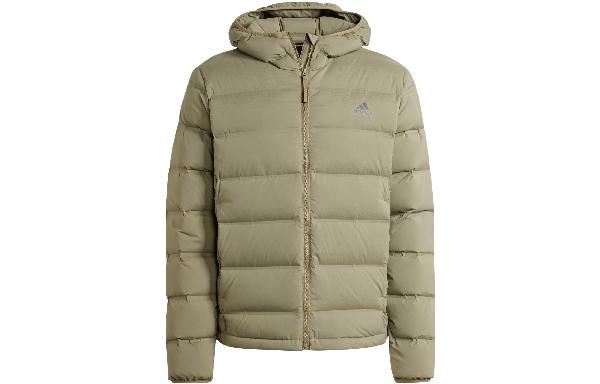 adidas Helionic Stretch Hooded Down Jacket Logo