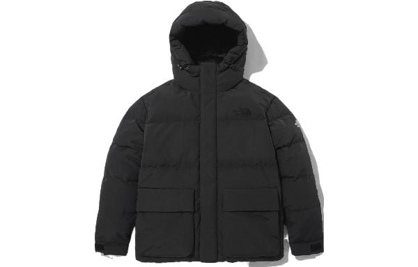 The North Face Logo Print Down Jacket Black