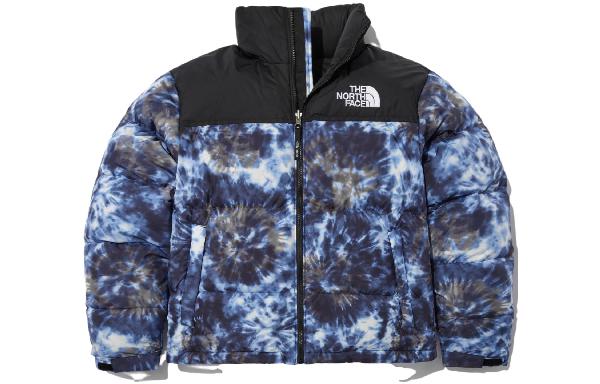 The North Face Logo Print Puffer Jacket Blue