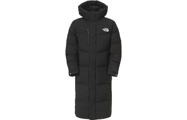The North Face Logo Hoodie Down Coat Black