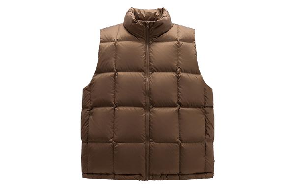 PEACEBIRD MEN Casual Vest Brown