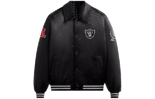 KITH x NFL FW23 Raiders Satin Bomber Jacket LogoLogo
