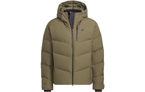 adidas 800 Puff Hooded Down Jacket Rock Layer Olive