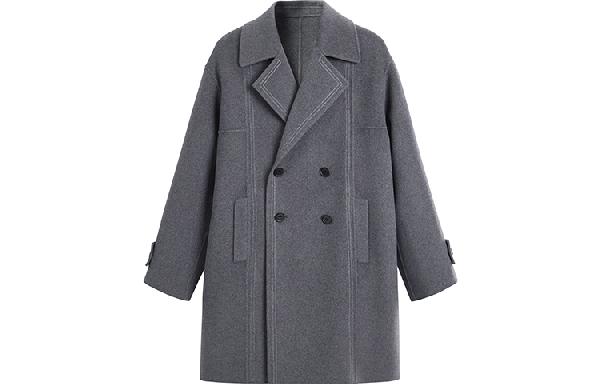 PEACEBIRD MEN Wool Double-Faced Coat