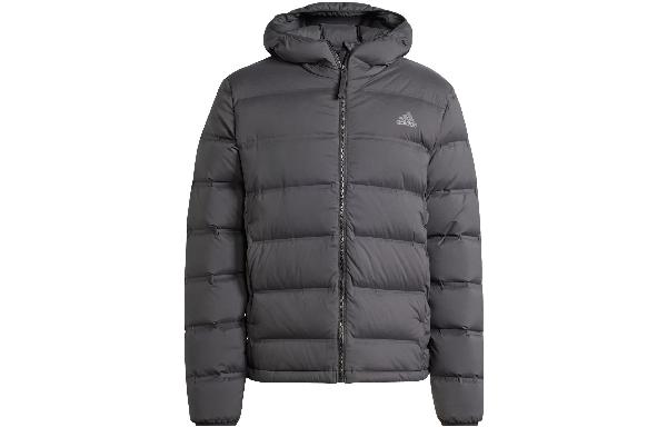 adidas Helionic Stretch Hooded Down Jacket Black