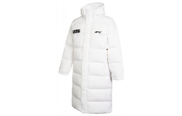 PUMA Logo Print Down Jacket White