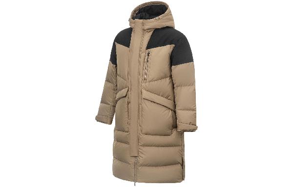 LiNing Sports Series Long Down Coat Brown