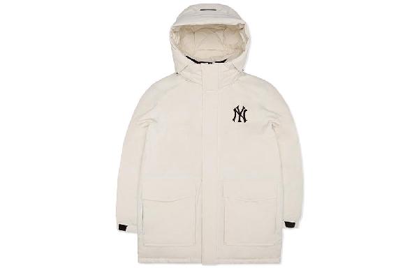 MLB Hooded Down Jacket Cream