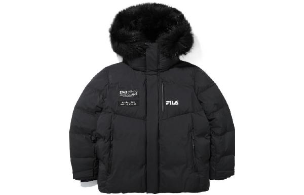 FILA Logo Hooded Down Jacket