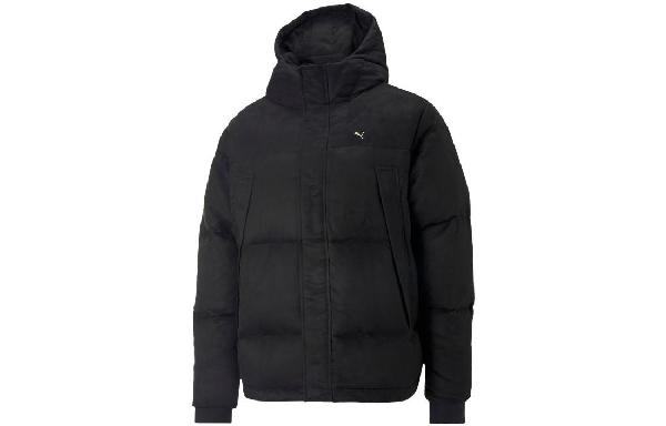 PUMA MMQ Hidden Zip Puffer Jacket Black