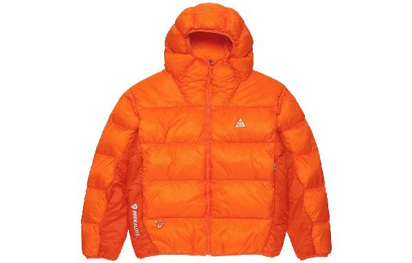 Nike ACG Logo Print Hooded Jacket Orange