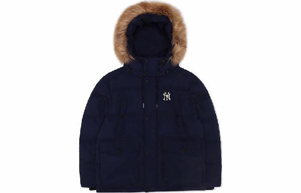 MLB Yankees Hooded Down Jacket Blue