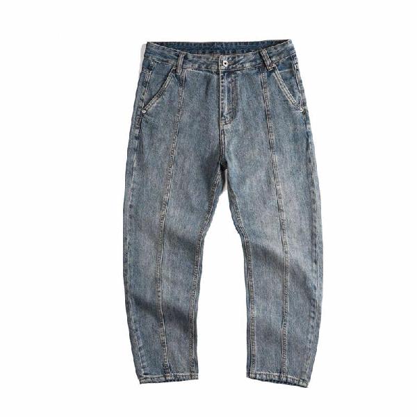 &-V-& Wide Cut Patchwork Jeans Light Blue