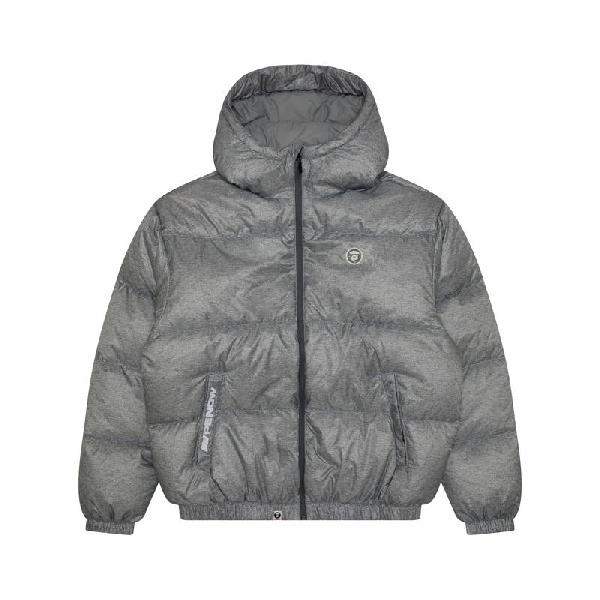 Aape FW24 Hooded Down Jacket Grey