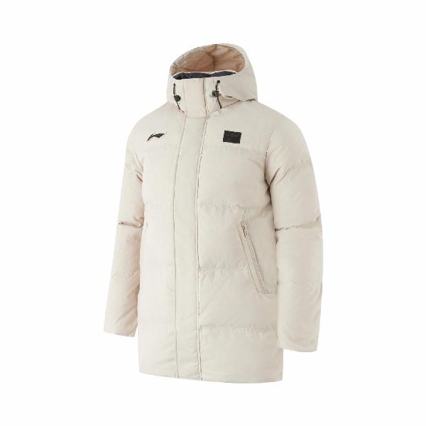 LiNing Badminton Series Hooded Down Jacket Silver Gray