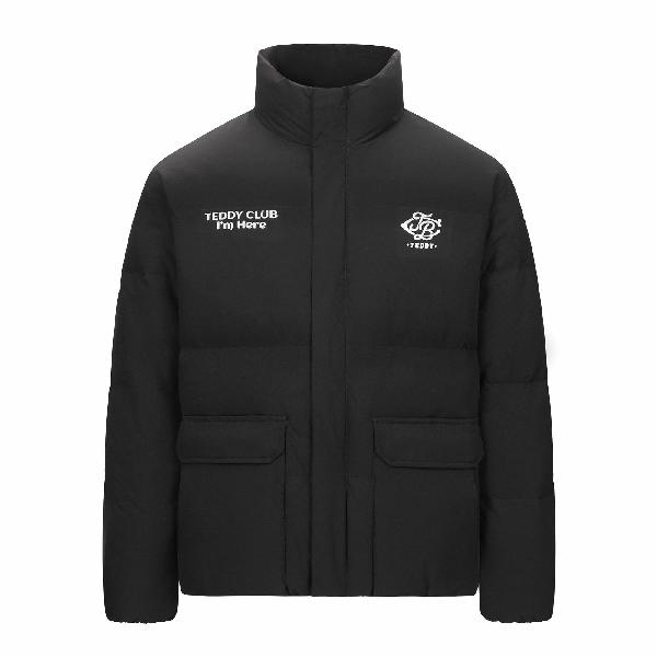 Teddy Collection Basic Letter Print Down Jacket