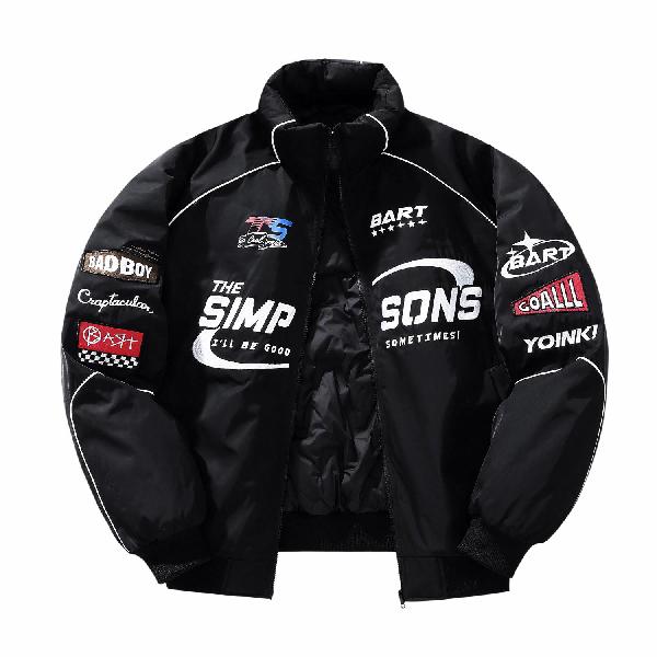 The Simpsons Logo Embroidered Racing Jacket