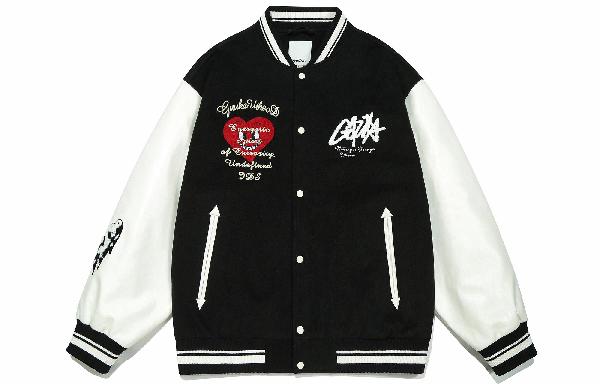 Guuka Retro Heart Colorblock Down Jacket