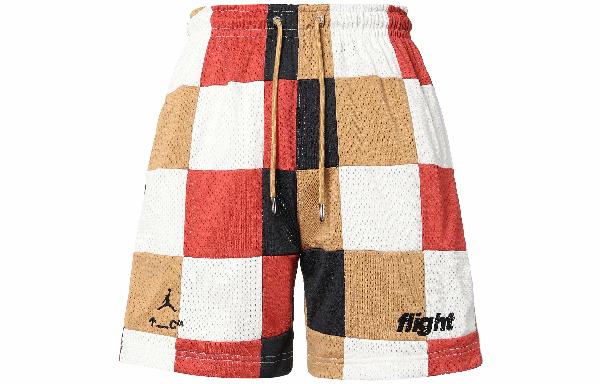 Jordan Loose Fit Plaid Colorblock Shorts