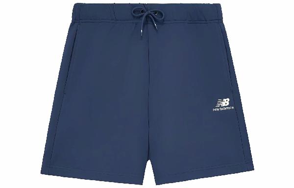 New Balance Retro Logo Embroidered Shorts Blue