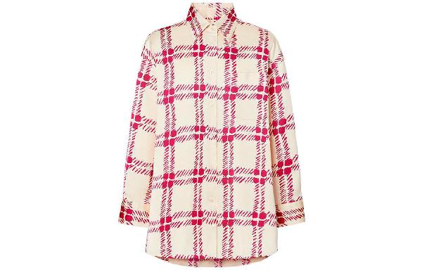 UNIQLO MARNI Plaid Loose Shirt Beige