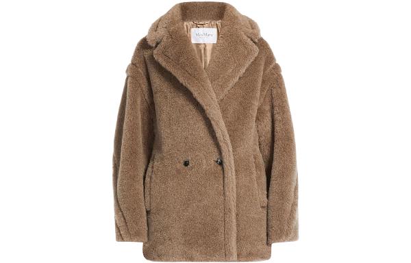 MaxMara Espero Short Teddy Bear Icon Coat In Alpaca And Wool
