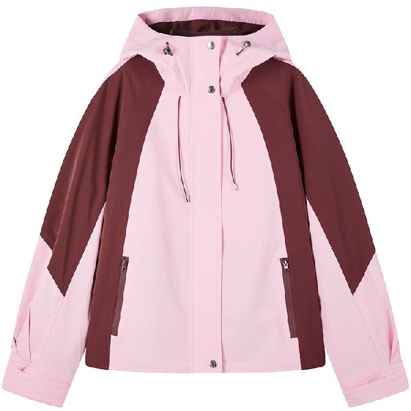 Peacebird Colorblock Street Hoodie Jacket Women
