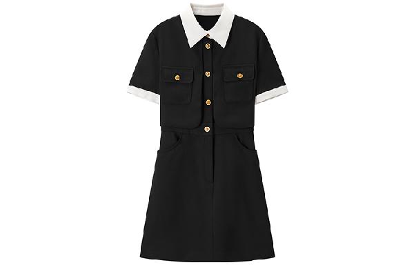 Peacebird Two-in-One Tweed Dress Black