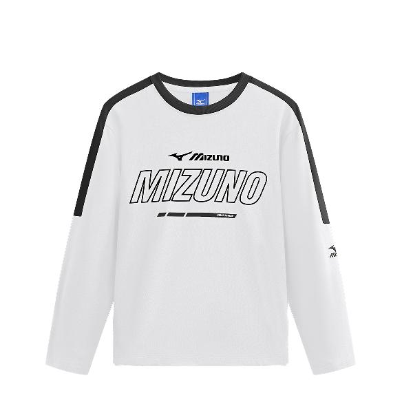 Mizuno Striped Crew Neck Long Sleeve Tee Kids